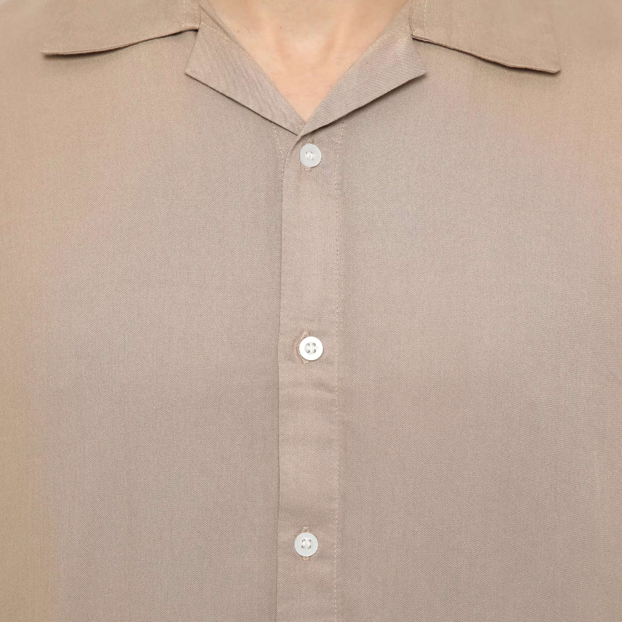 Simple Perfect Kemeja Rayon Polos Lengan Pendek | Kemeja Rayon Unisex Darkgreen Khaki