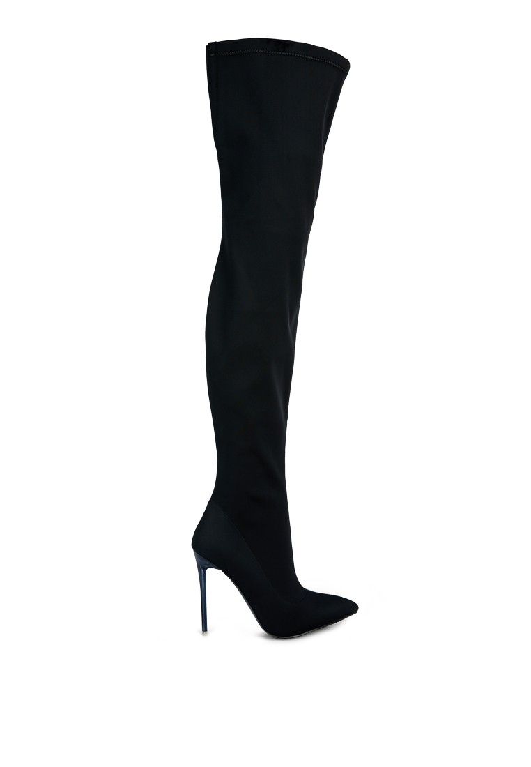 Black High Heel Long Boots