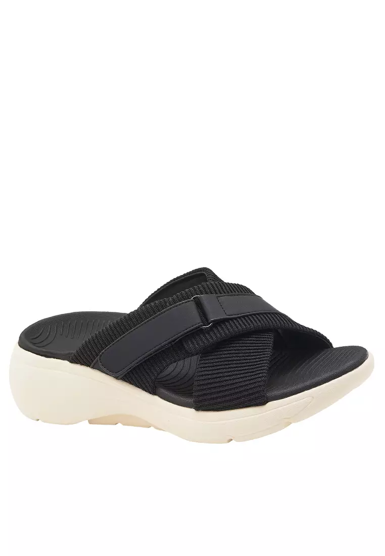Wedge sandals with velcro straps deals