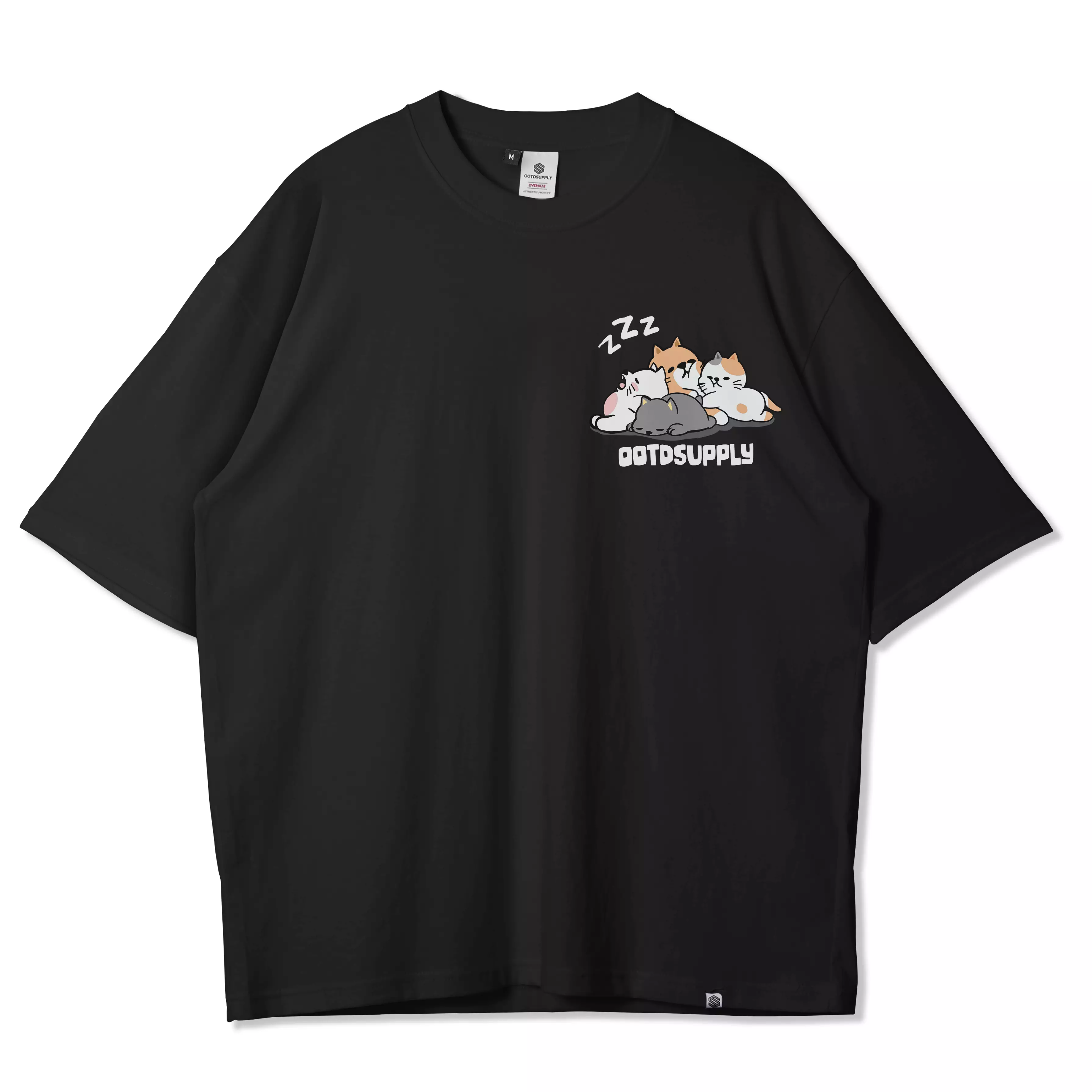 OOTDSUPPLY Oversized Tshirt Lazy Time I Oversize Pria & Wanita