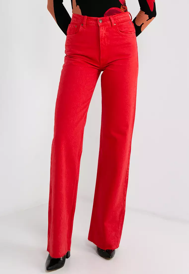 Jual Desigual Wide Leg Denim Jeans Original 2025 ZALORA Indonesia ®