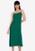 ZALORA BASICS green Low Back Column Dress D0296AAFB3F51AGS_4
