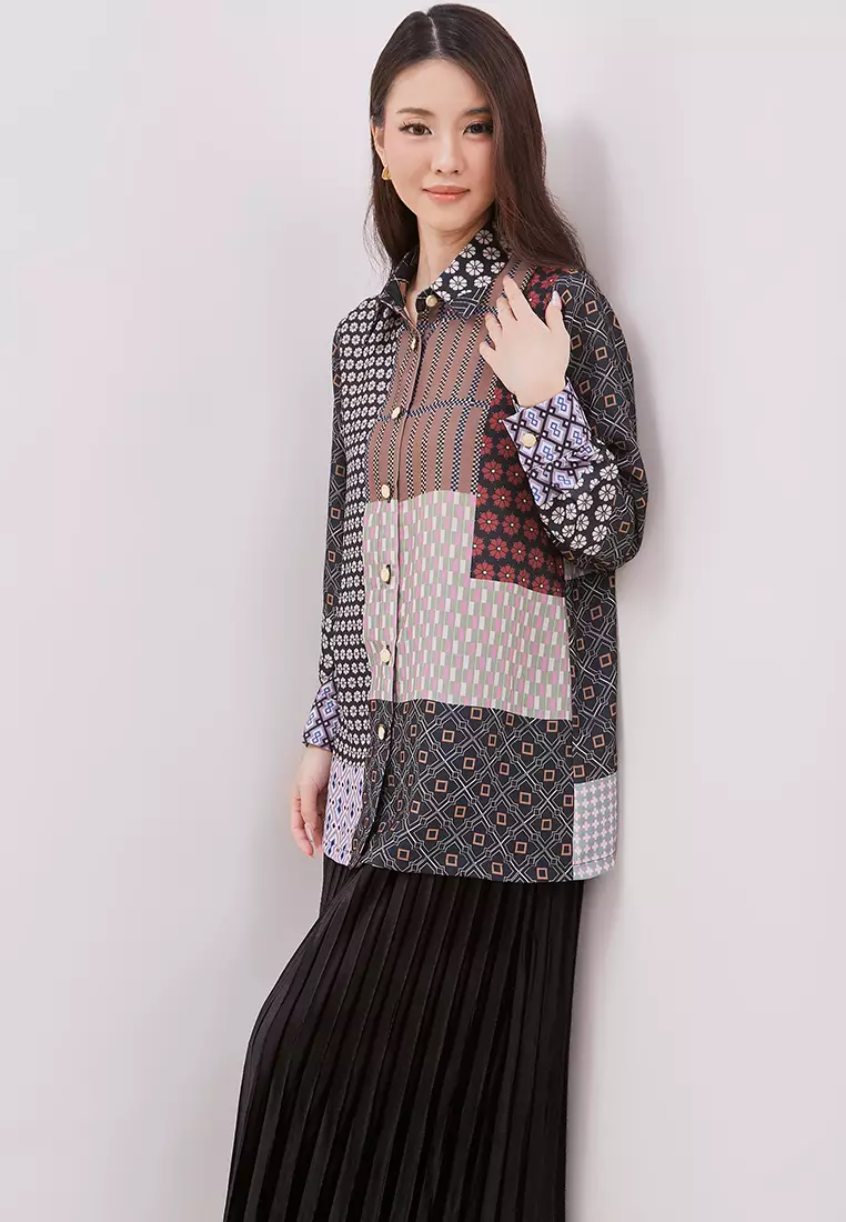 Kamilaa by Itang Yunasz Kara Shirt Brown