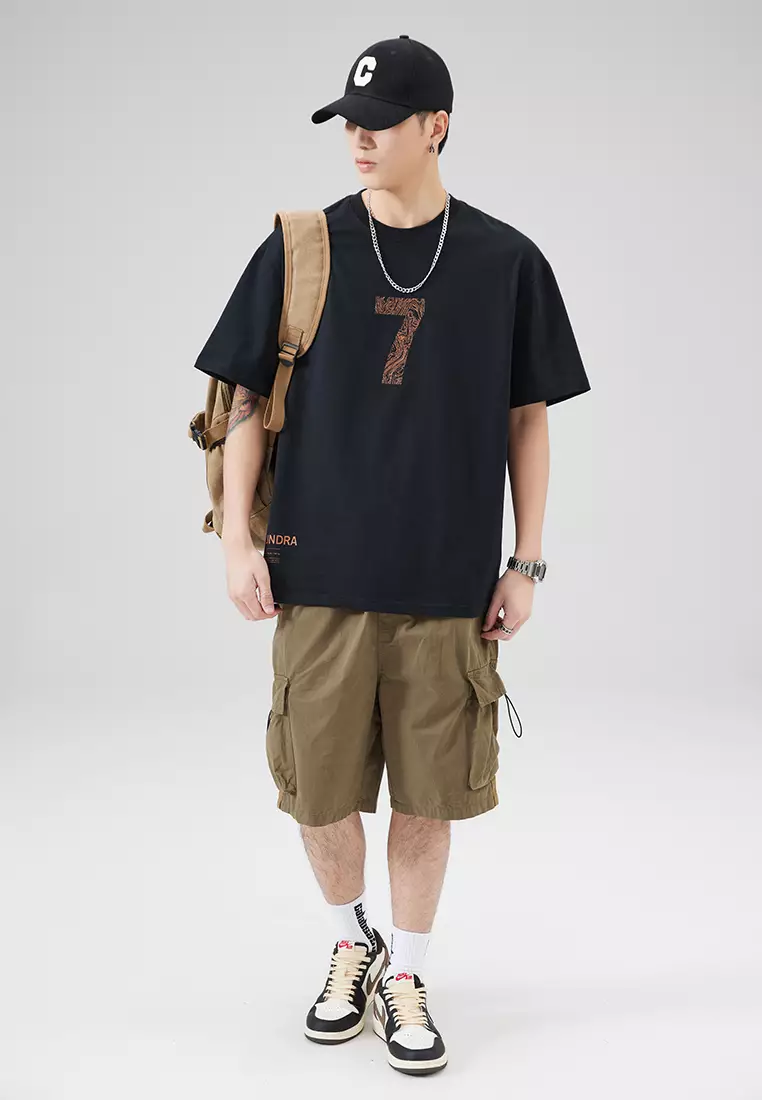 數字印花短袖T恤 AY-D5512