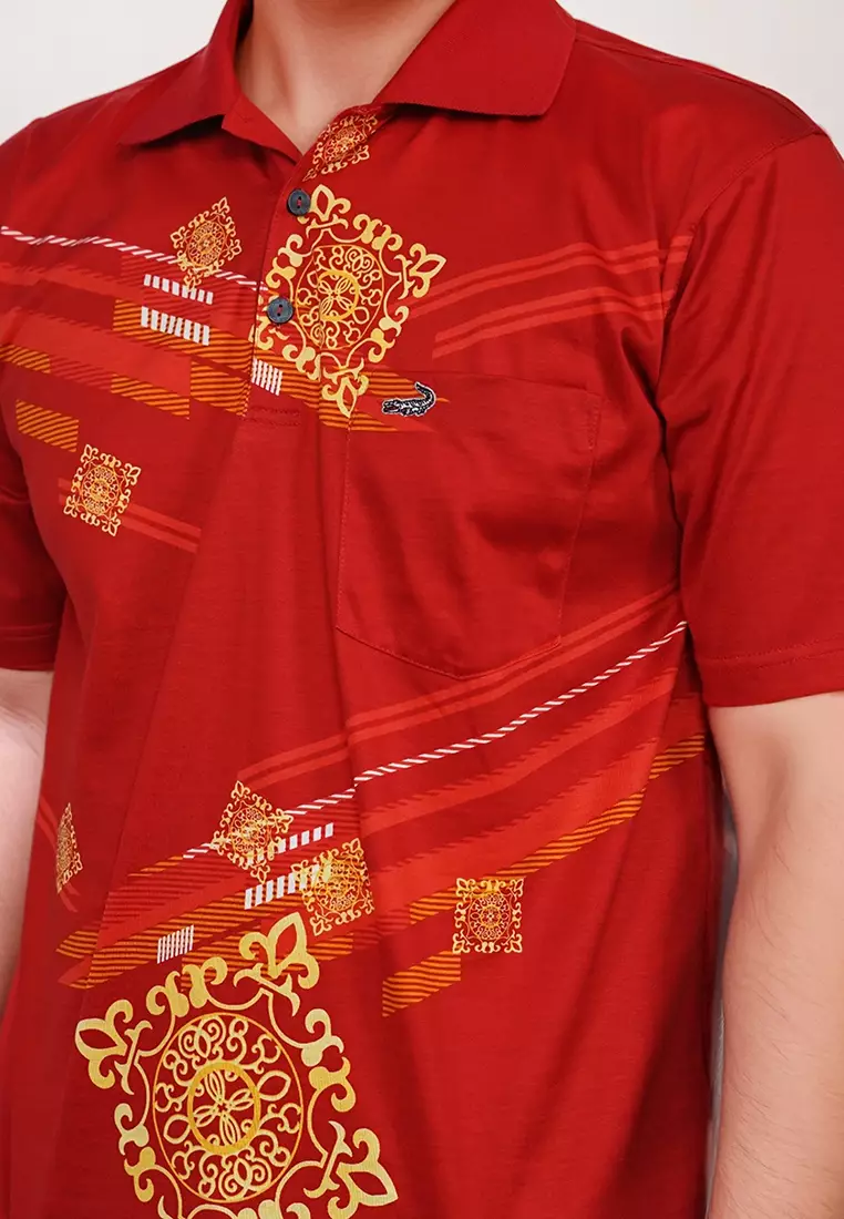 Crocodile DIAMOND 1857 Red | Kaos Kerah Premium Pria Polo Shirt | Relax fit