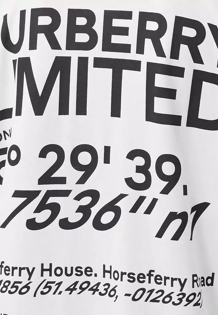 Coordinates Print T-Shirt in White