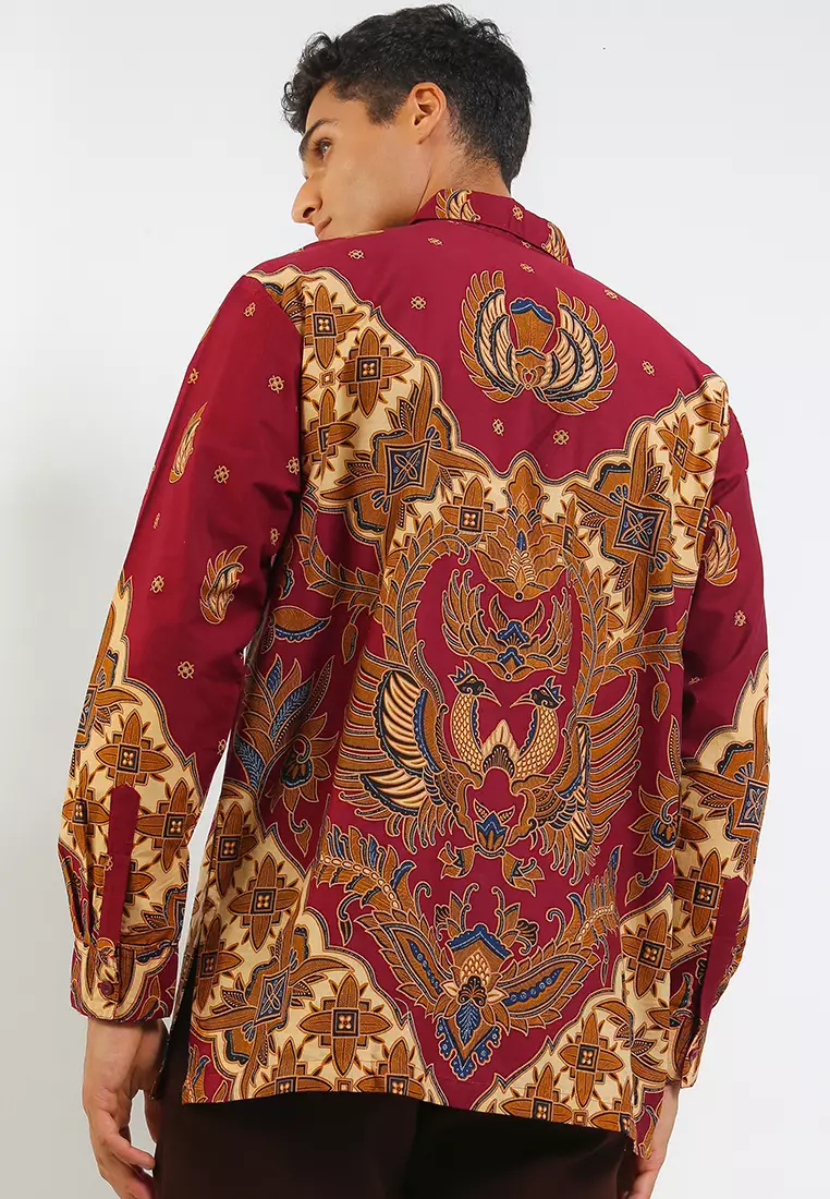 Kemeja Batik Lengan Panjang Motif Peksi Rinumpoko Ceplok