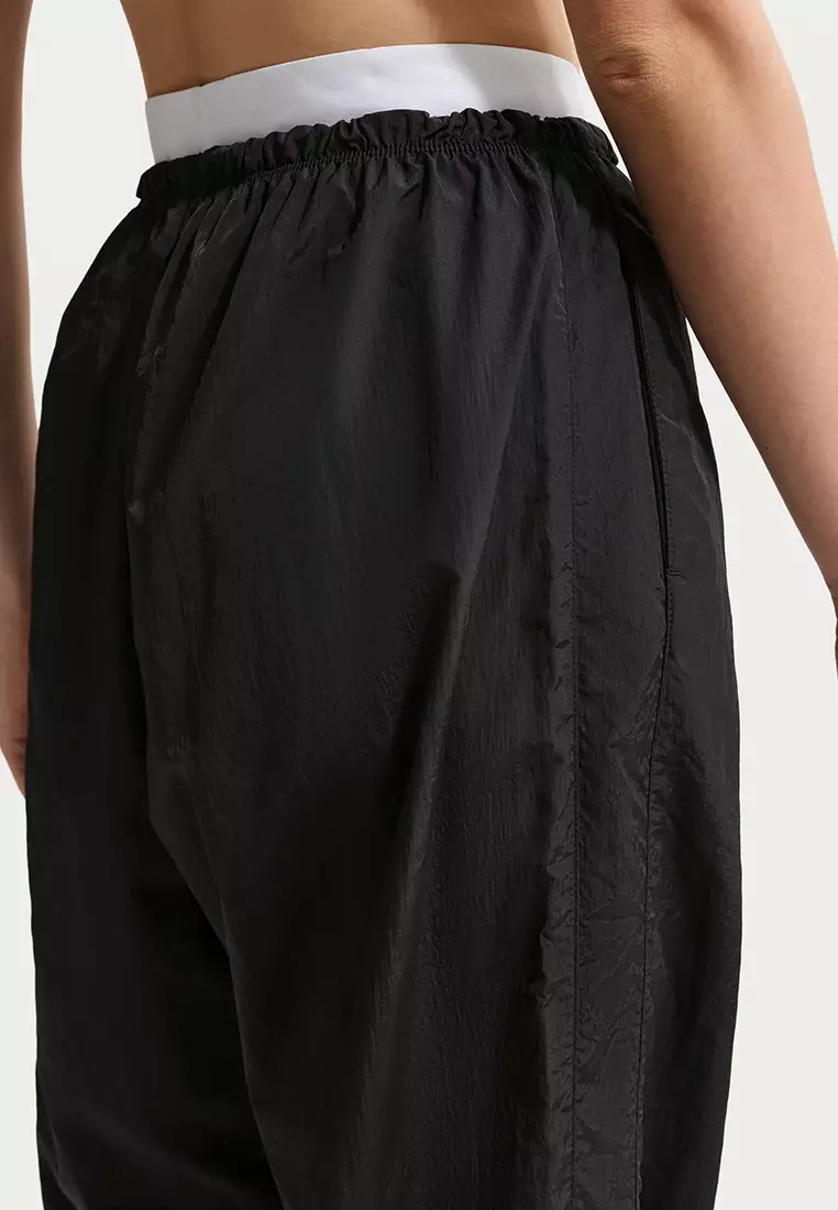 Sportswear Loose High-Waisted Parachute Trousers
