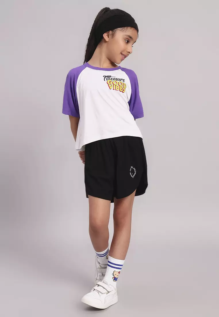 VibePop 女童竹子图案 T 恤