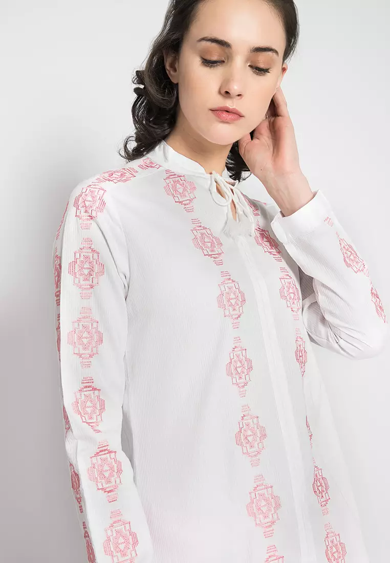 LGS - Baju Tunik Wanita - Lengan Panjang - Motif Bordir - LLSH.385.S1029.P334.7C-L/S