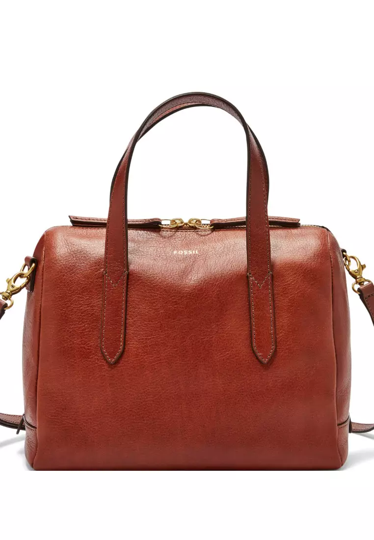 Fossil Sydney Leather Satchel Medium Brown Tas Wanita - SHB1978-210