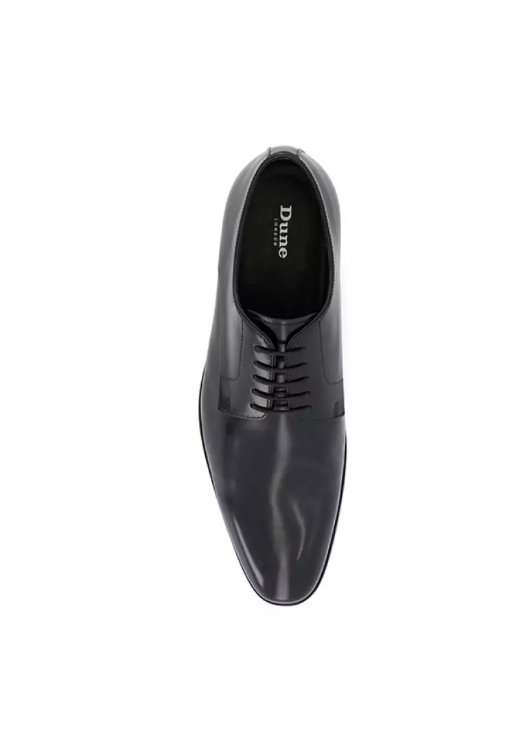 Secretive Burnished Toe Lace-Up Shoes Black