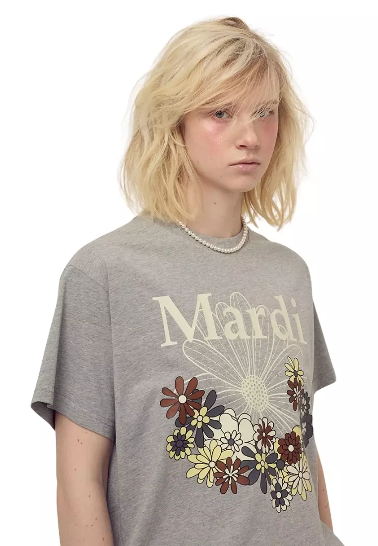Tshirt Flowermardi Jardin - Grey Ivory