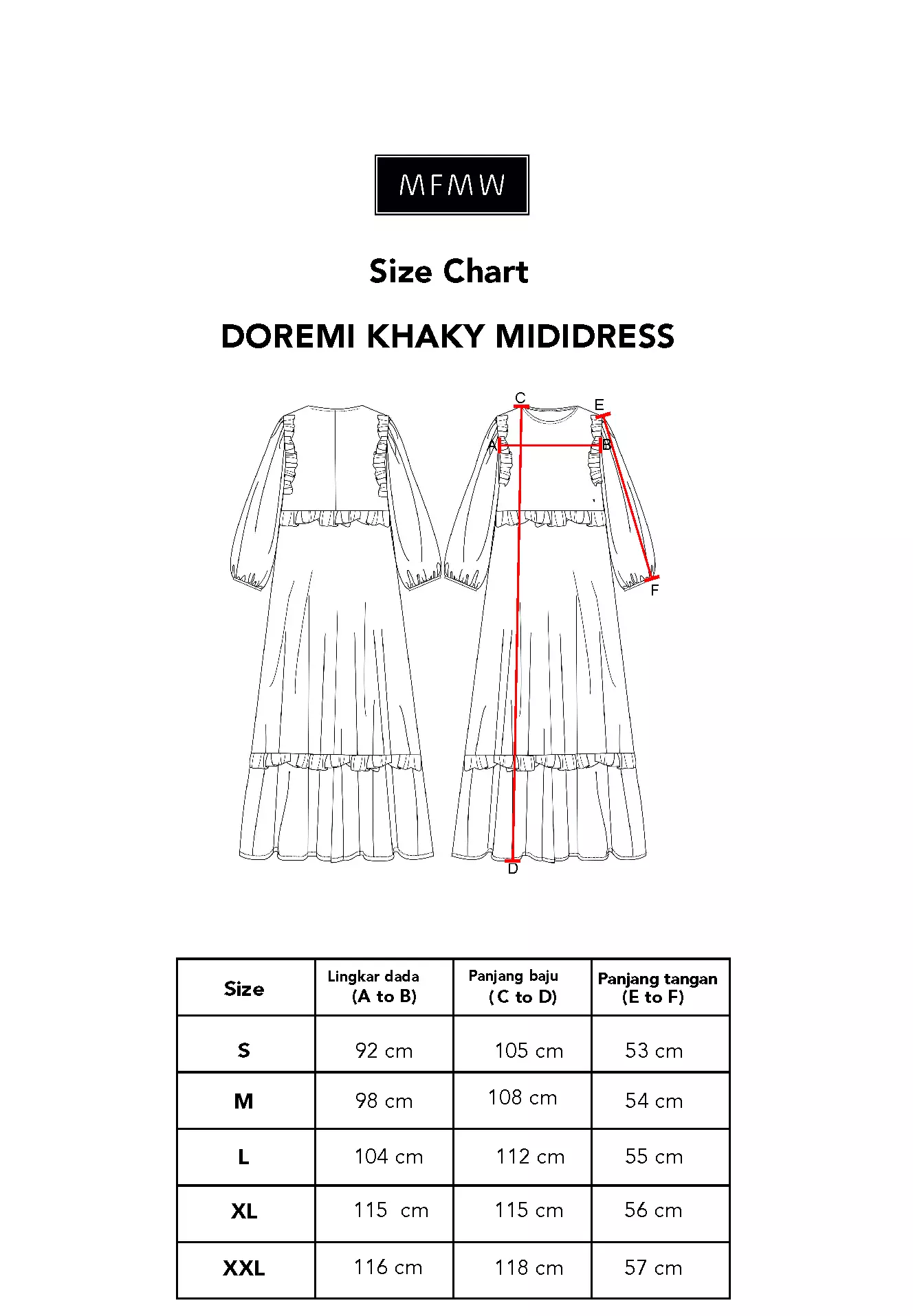 MFMW Doremi Midi Dress Gamis Khaky