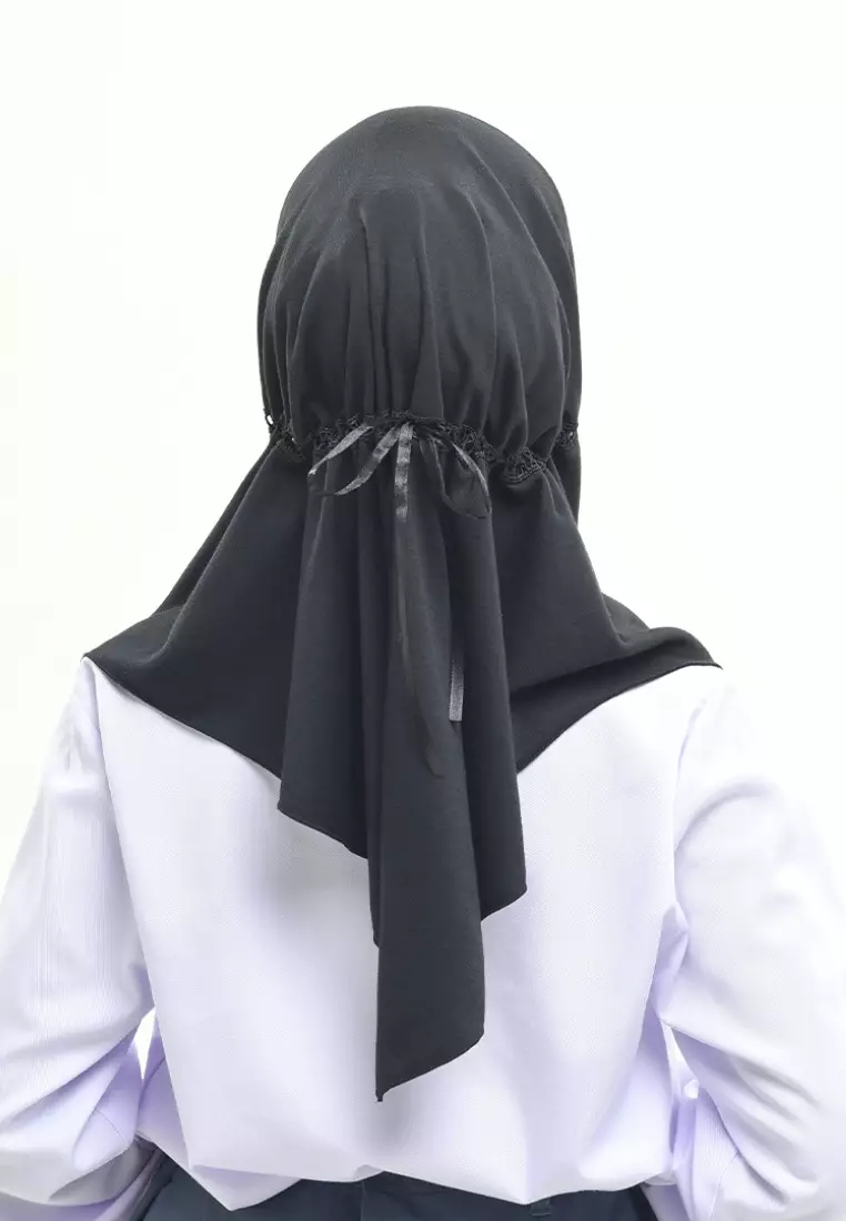 Rabbani - Kerudung Sekolah Instan Aero Exclusive Hitam XL
