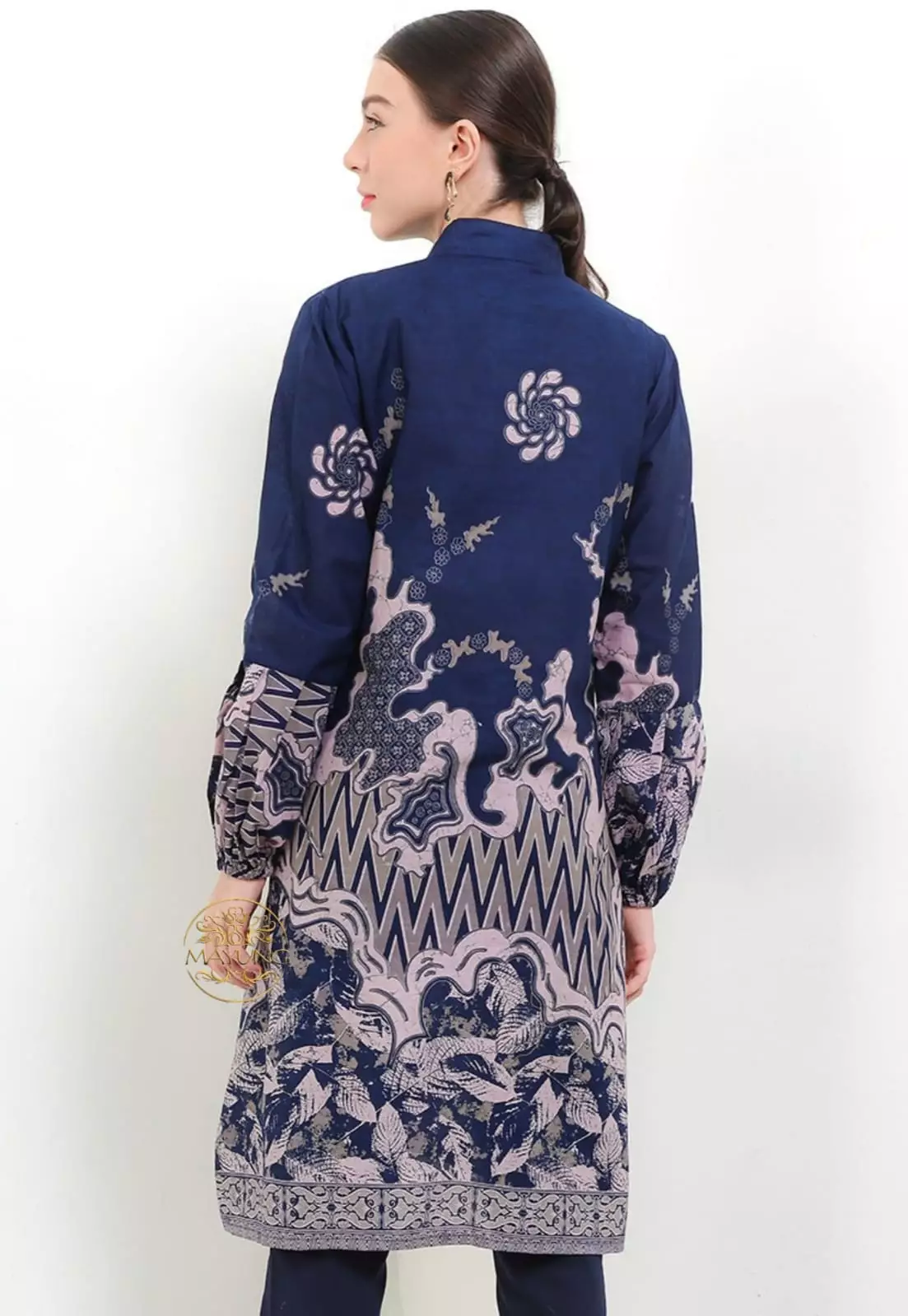 Tunik Batik Respati Navy Premium NLN