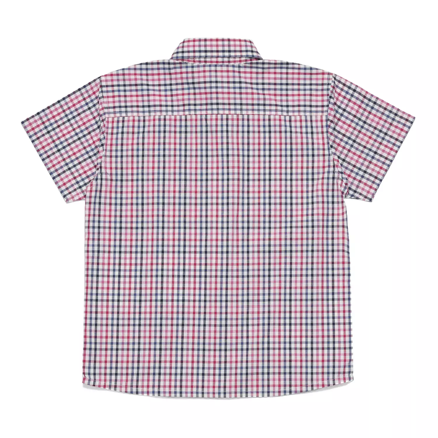 Kemeja Anak Perempuan Lengan Pendek Kotak Putih Ungu - BRIGHT