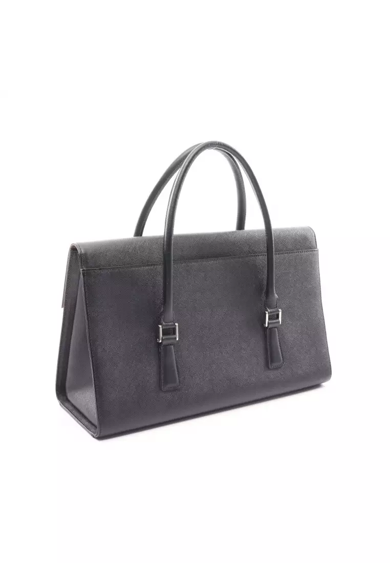 Burberry Pre loved Burberry Handbag leather black 2024 Buy