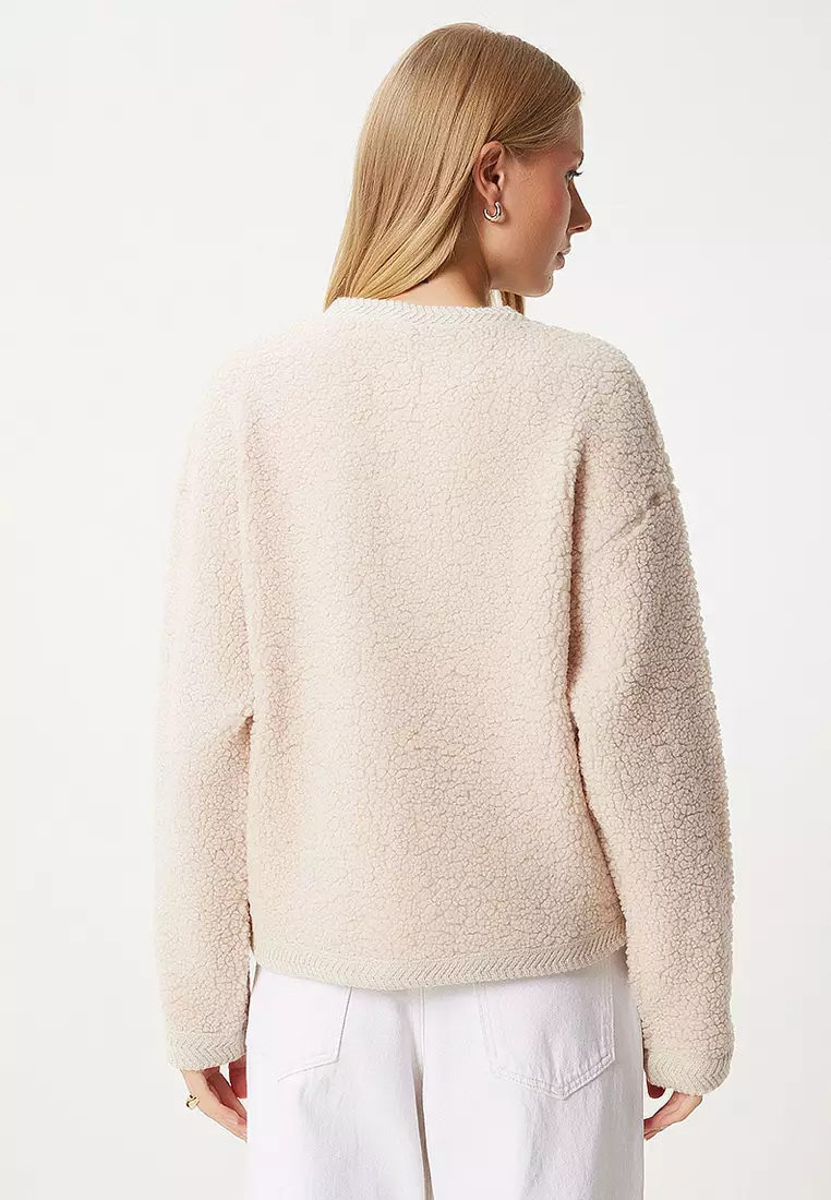 Boucle Knitwear Jacket Cardigan