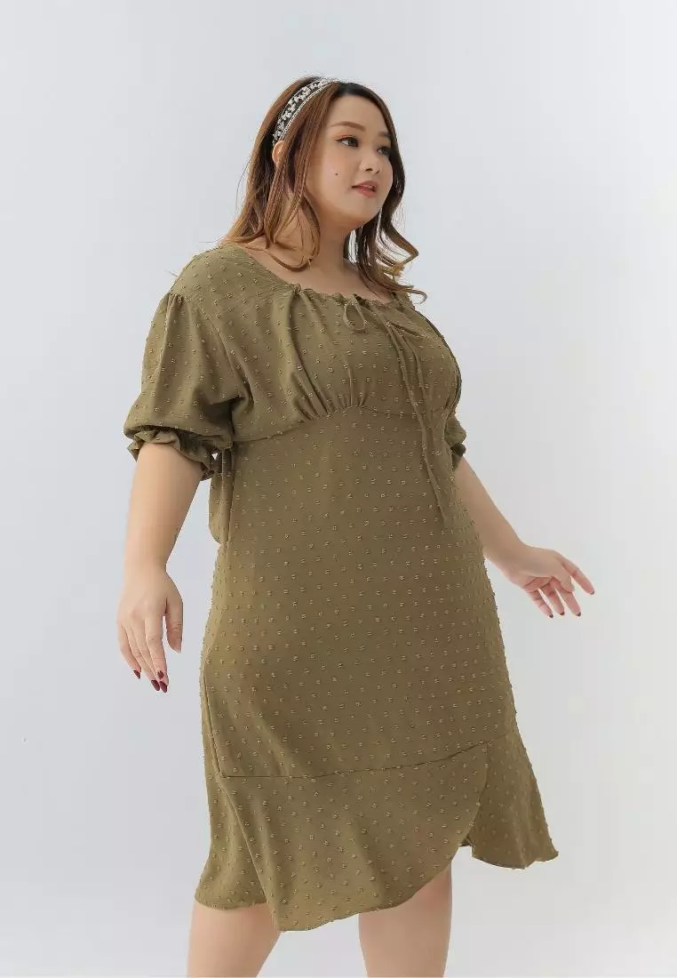 Plus Size Dress Clarissa Dusty Olive