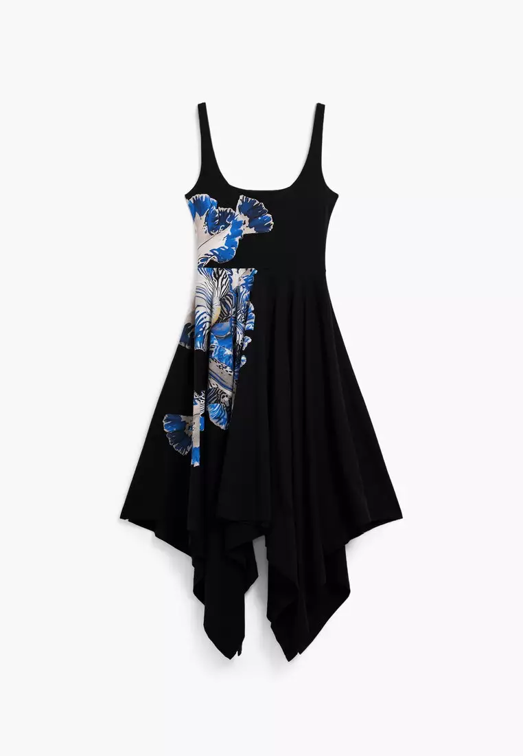Asymmetric strappy dress