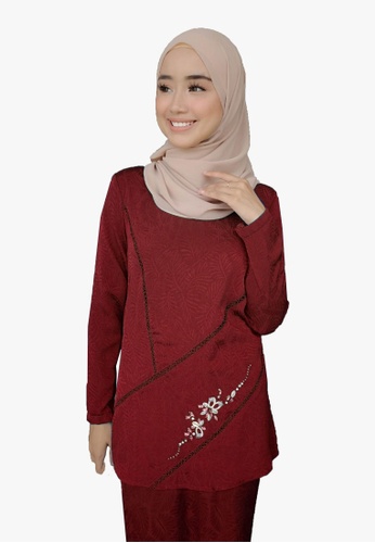 Buy Kurung Organza With Beads from Zoe Arissa in Red only 220