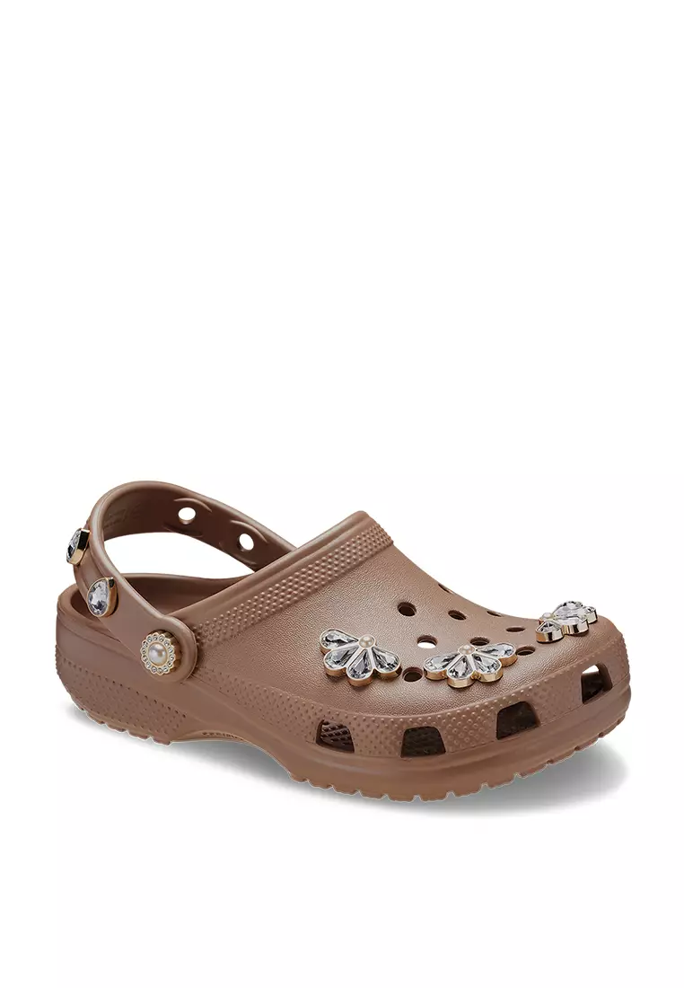 Crocs Kids Classic Pinnacle Embellishment Clog - Latte