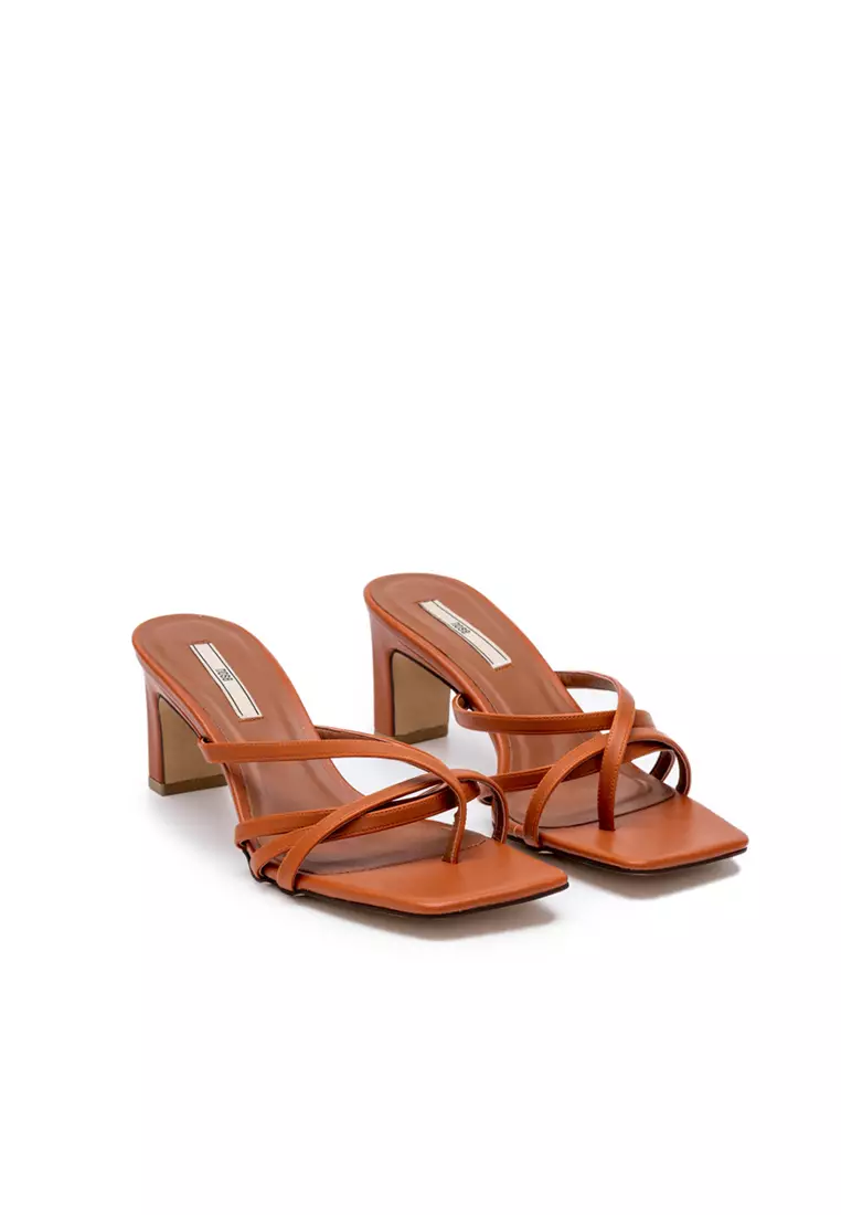 Strappy slide heels hotsell