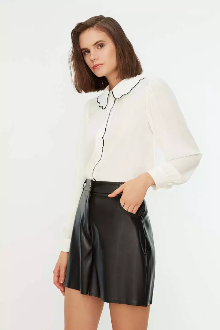 Leather Look Pocket Shorts