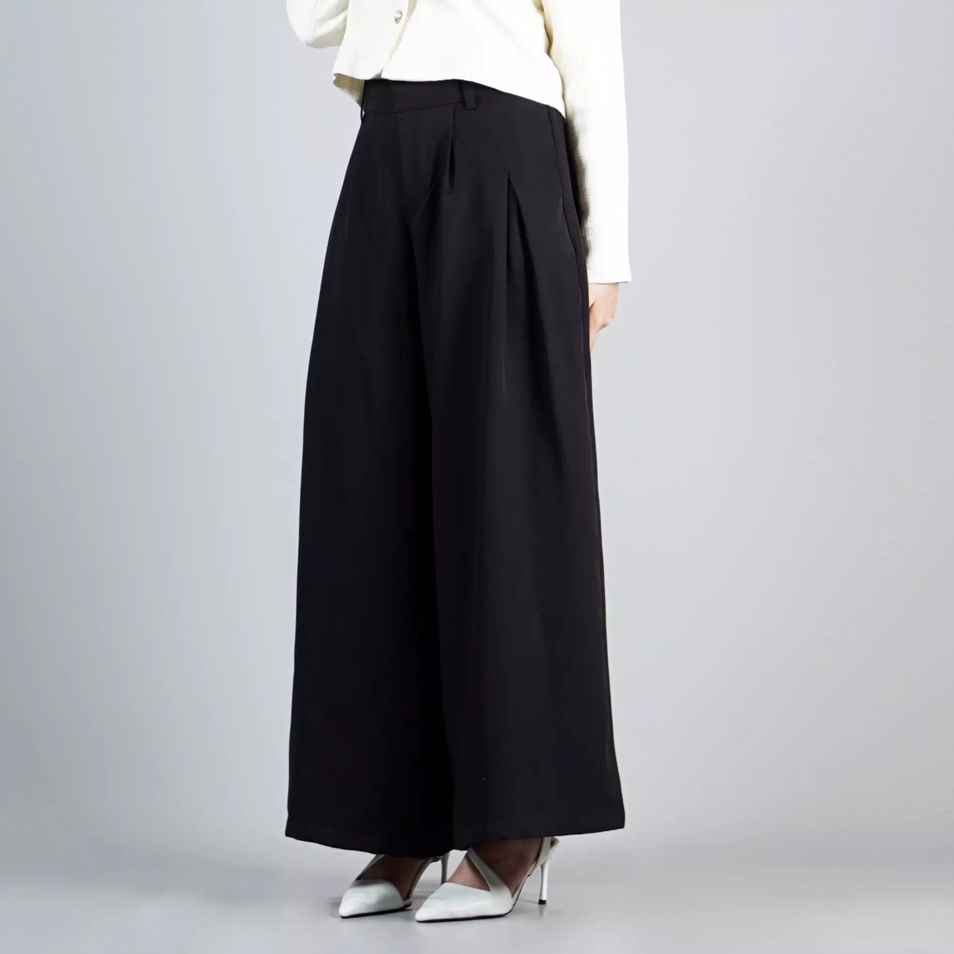 LENA PANTS Celana Hitam Wanita Celana Kulot Hitam Celana Panjang Hitam Wanita - HITAM