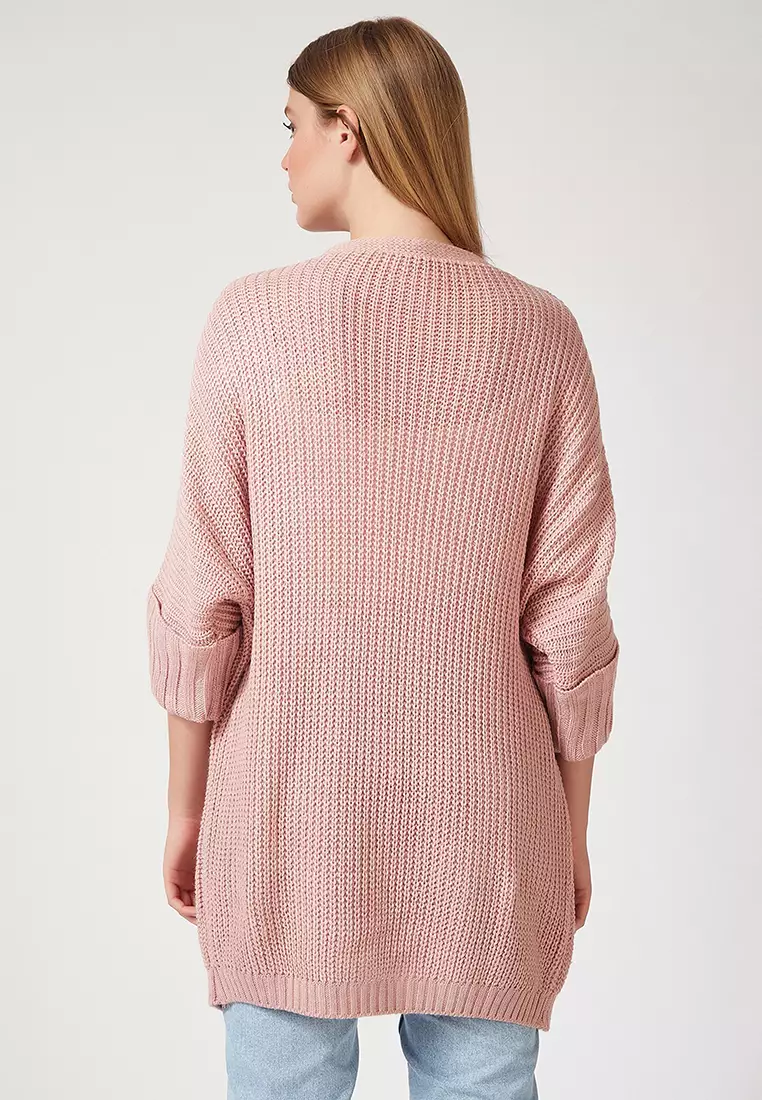 Oversized Long Pocket Knitwear Cardigan