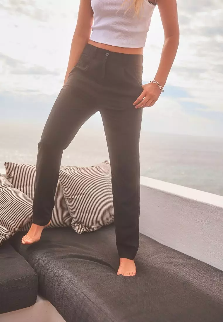 Buy NEXT Linen Blend Taper Trousers 2024 Online ZALORA Singapore