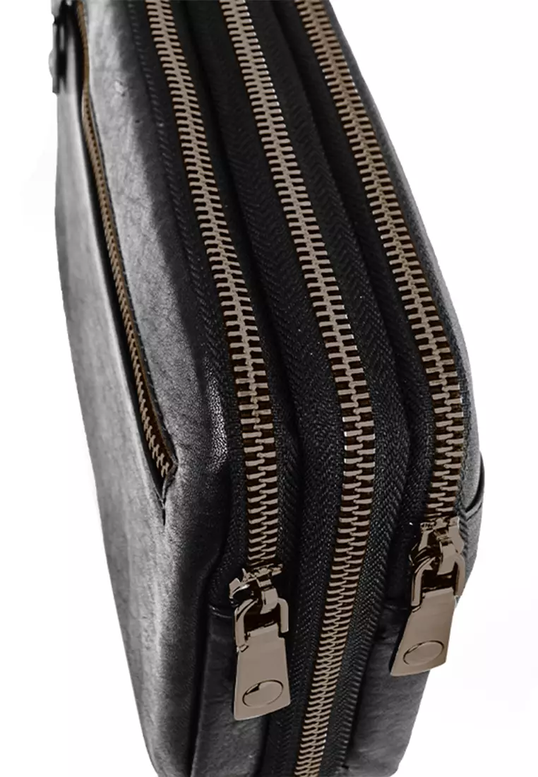 Tas Clutch Pria Gino Mariani Grady Hitam