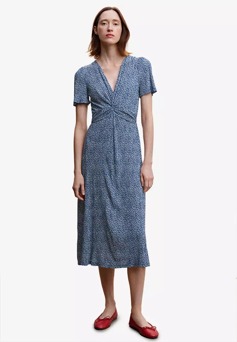 Jual Mango Textured Printed Dress Original 2023 | ZALORA Indonesia ®