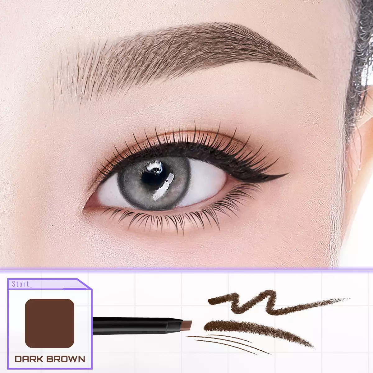 SOMETHINC Brow Filler Slim Retractable Eyebrow - Dark Brown