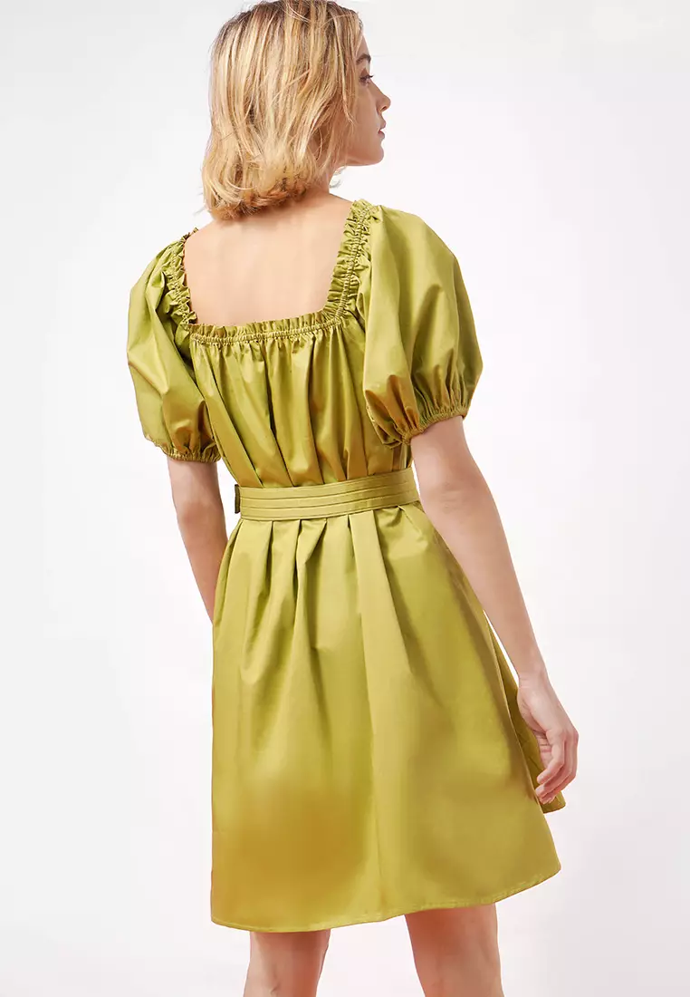 Buy Saturday Club Square Neck Waist Tie Dress 2026 Online | ZALORA  Philippines