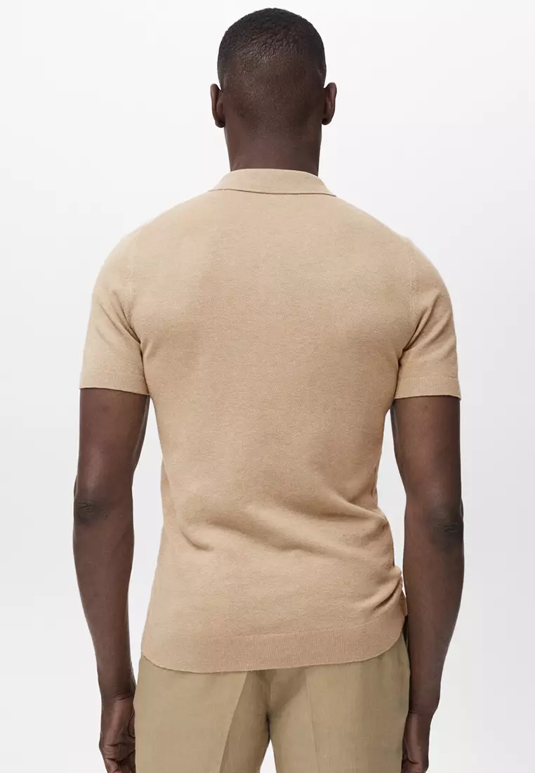 Fine-Knit Cotton Polo Shirt