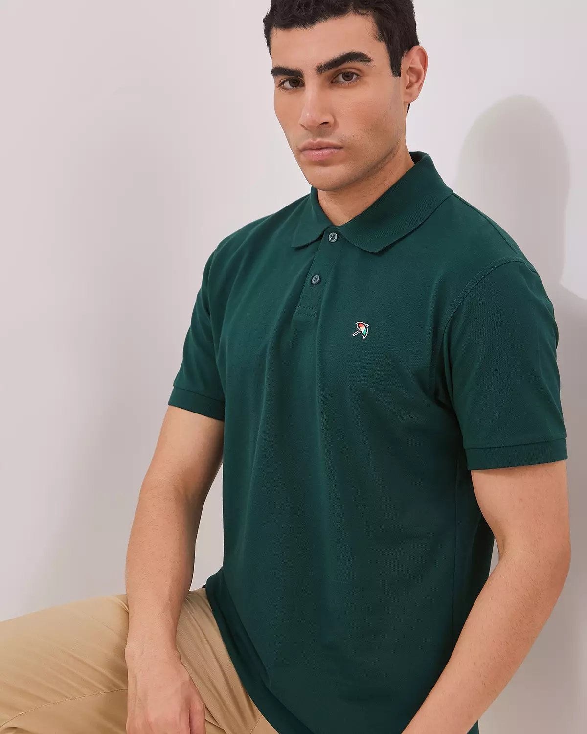 MEN'S BASIC GREEN POLOSHIRT