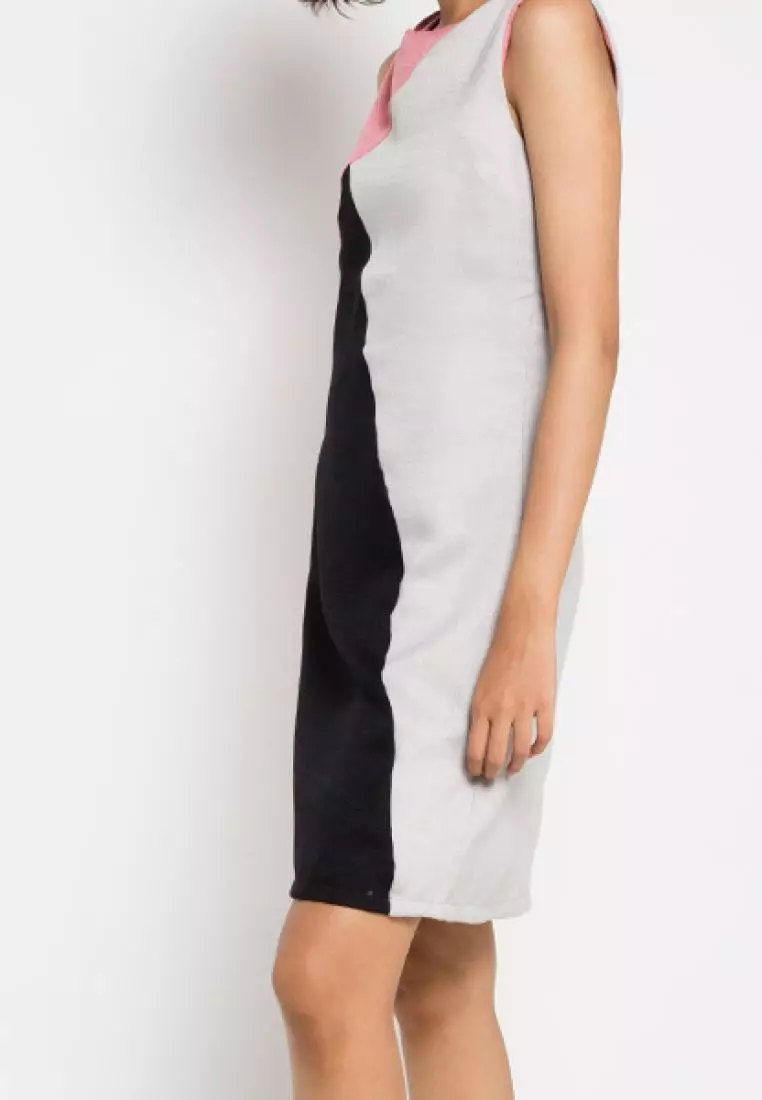 Sophistix Shyla Dress in Pink,Grey and Black