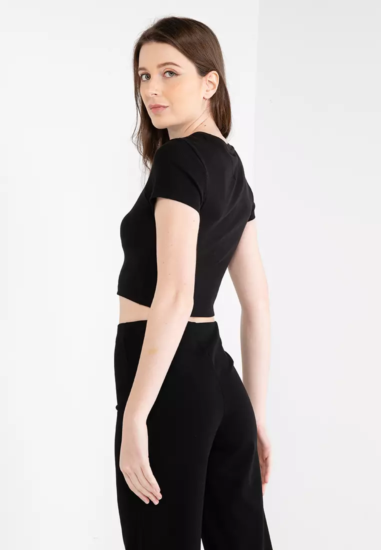 Slim Cropped Script Tee - Tommy Jeans