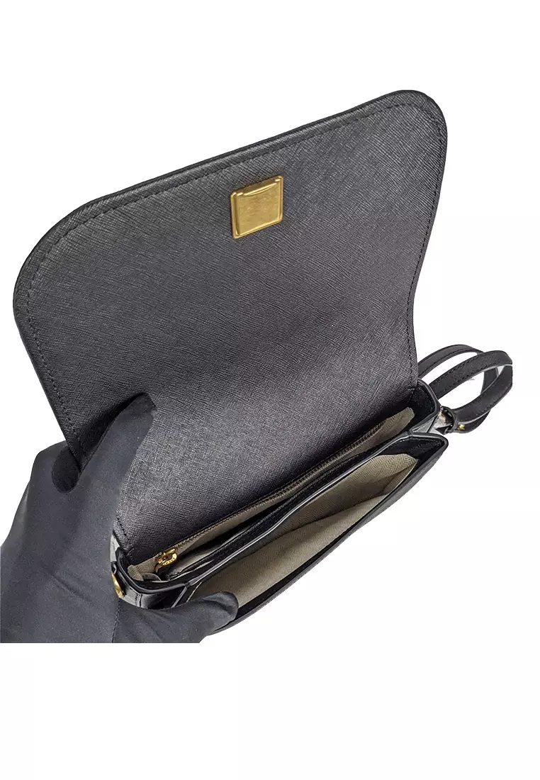 New Tory Burch Emerson Black Saffiano Crossbody Purse Shoulder Bag 134839  $348