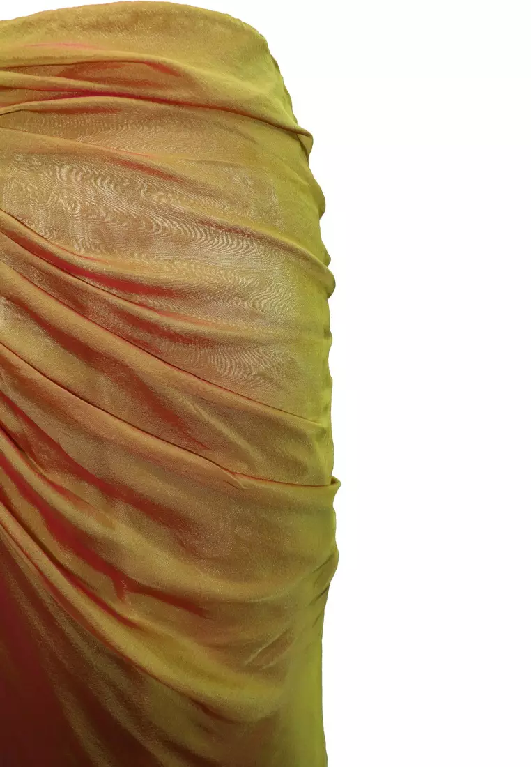 真絲色織布半截裙