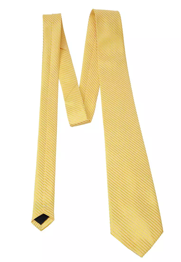 Ocean Dasi Pria Garis Man Neckwear Aksesoris Fashion Material Polyester ORIGINAL - Yellow
