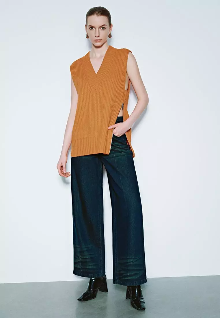 High Waist Wide Leg Baggy Denim Pants