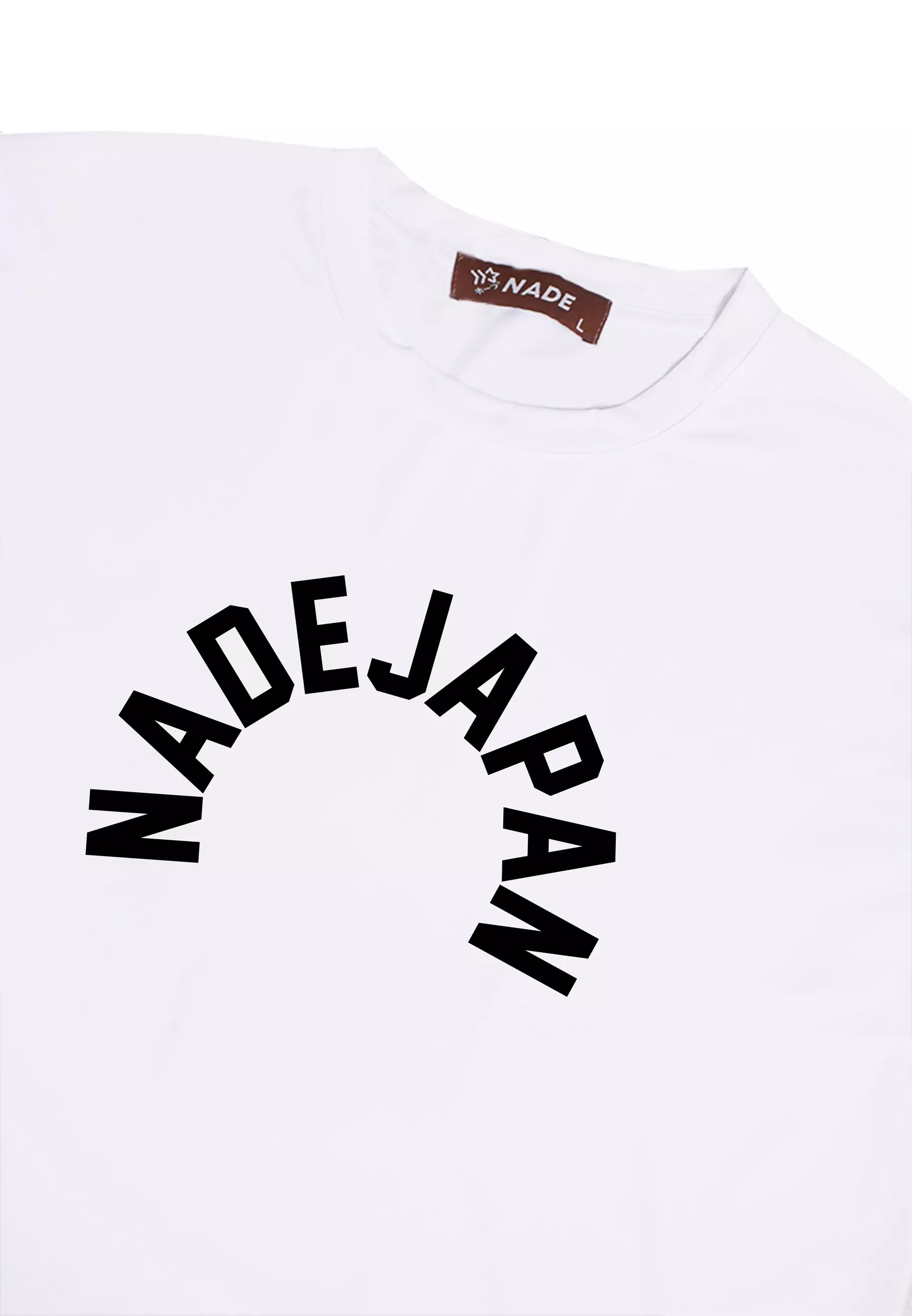 NTC84 kaos korea korean style aestetik tulisan abstrak nadejapan semicirc putih