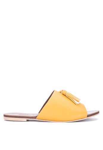 ANINA yellow Pancy Slide Sandals 9DD9FSHD5094B2GS_1