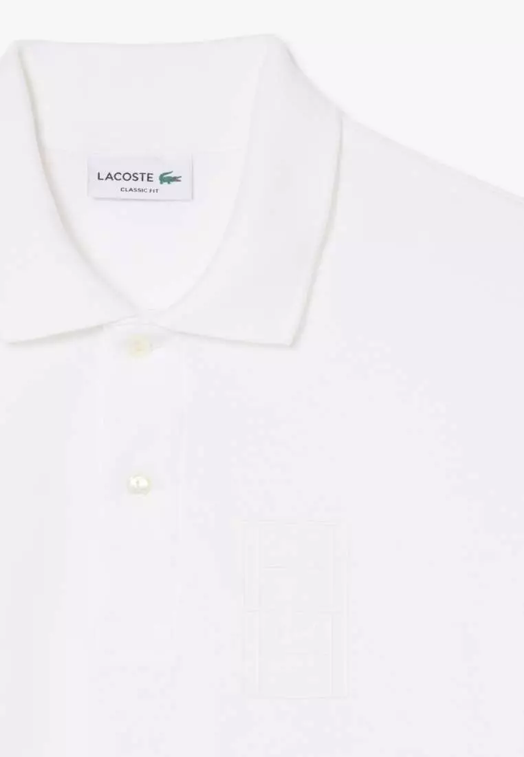 Classic Fit Embroidery Detail Petit Pique Polo Shirt