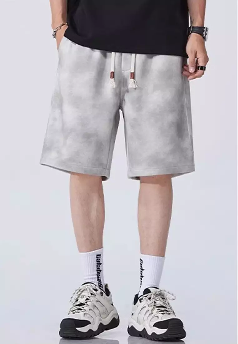 Drawstring Distressed Design Shorts