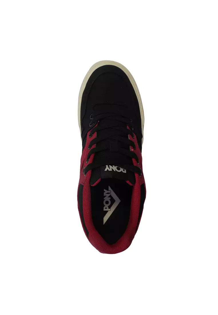 Men's Atop  Black Dark Gull Gray Red Dahlia