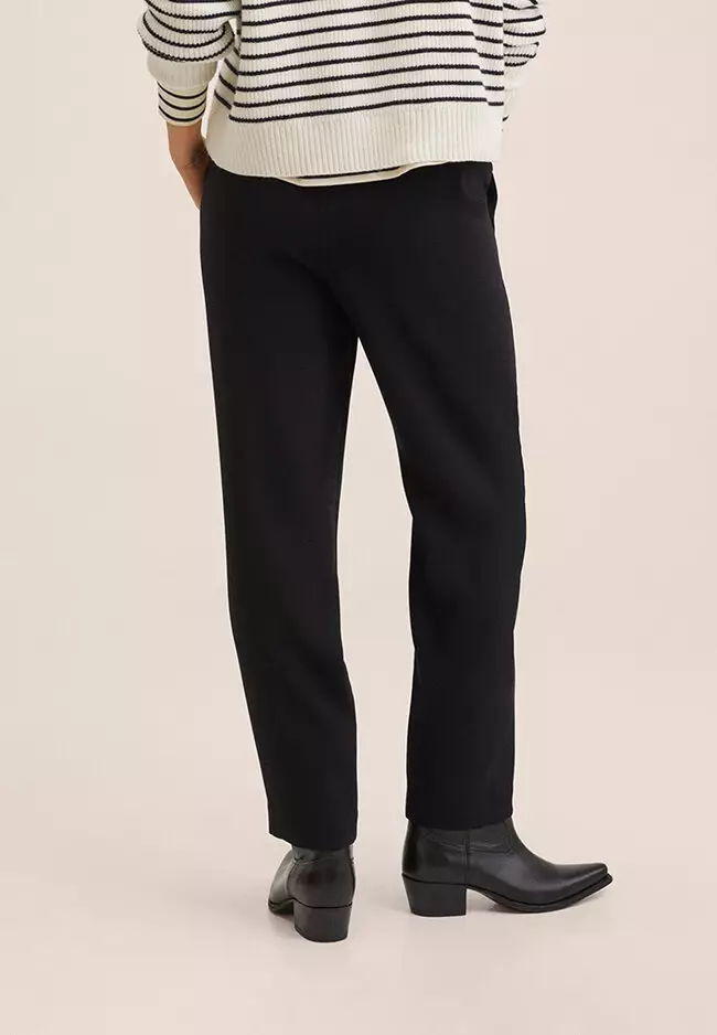 Drawstring Waist Straight Trousers